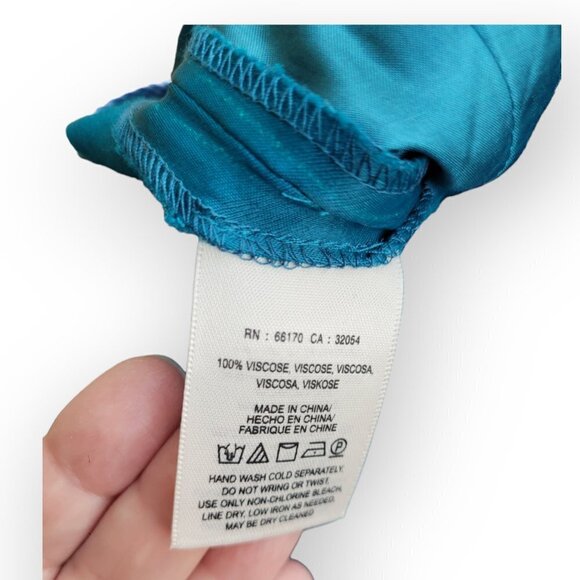 Electric Blue **Silky Pants** Anthropologie **Size 0** Y2K **Viscose** - Picture 6 of 11